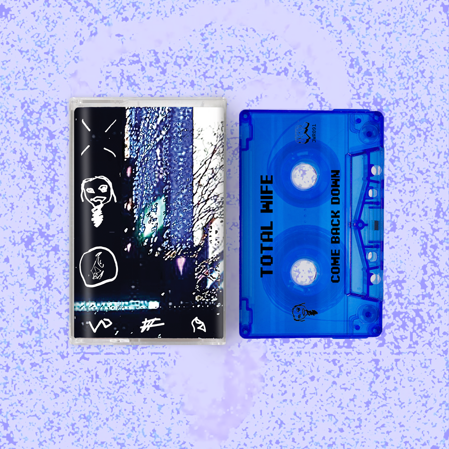 come back down - transparent blue cassette tape